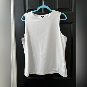 White Sleeveless Women's Body Contour Top